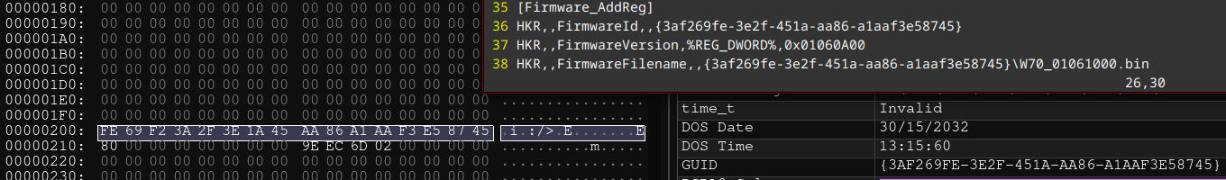 ImHex - .inf GUID string
